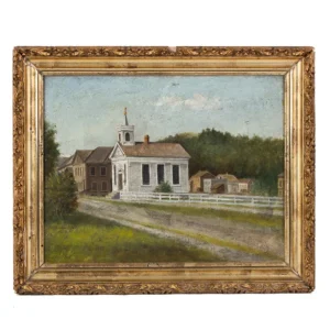 Charming Painting of an Early New England Church Inventory Thumbnail