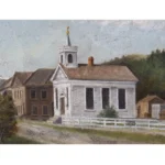1255-62_2_Oil-on-Board,-Early-Church,-Signed-&-Dated