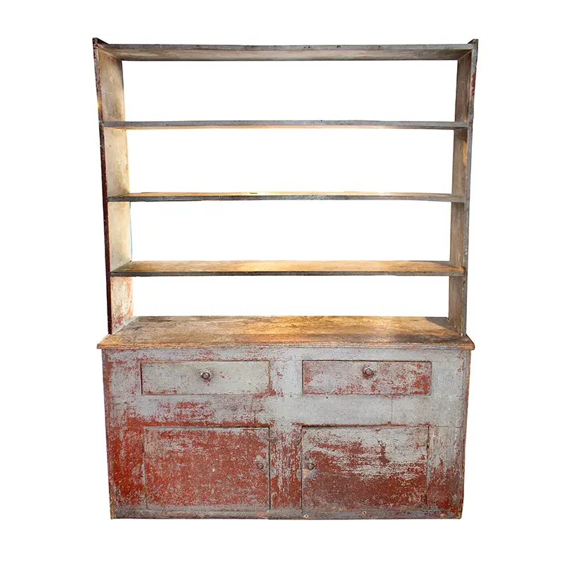 Step Back Cupboard, Open Shelved Top, Original Surface History
