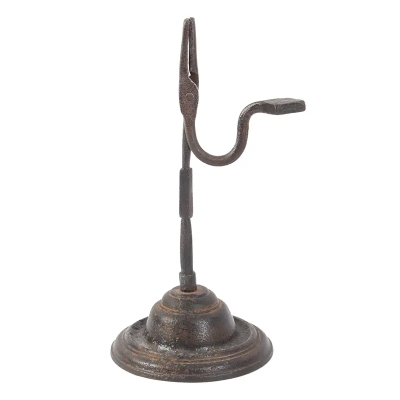 Make-Do Rushlight Holder, Goffering Iron Base