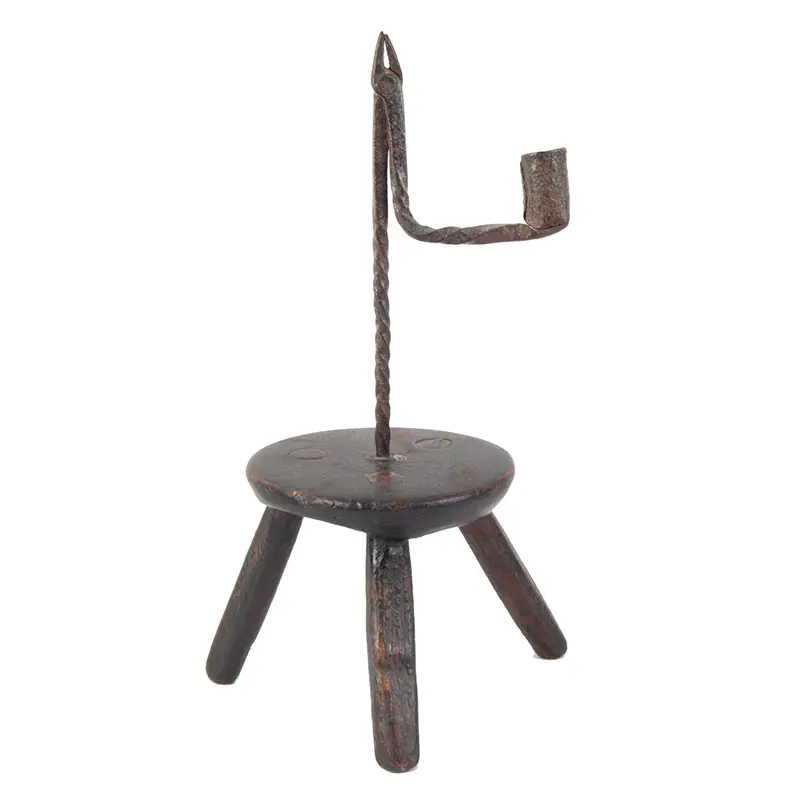 Tripod Stool Rushlight Holder, England