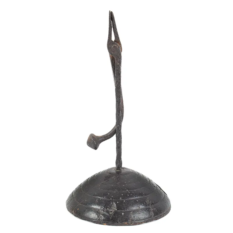 English Rush Holder with Counterweight and Beehive Base