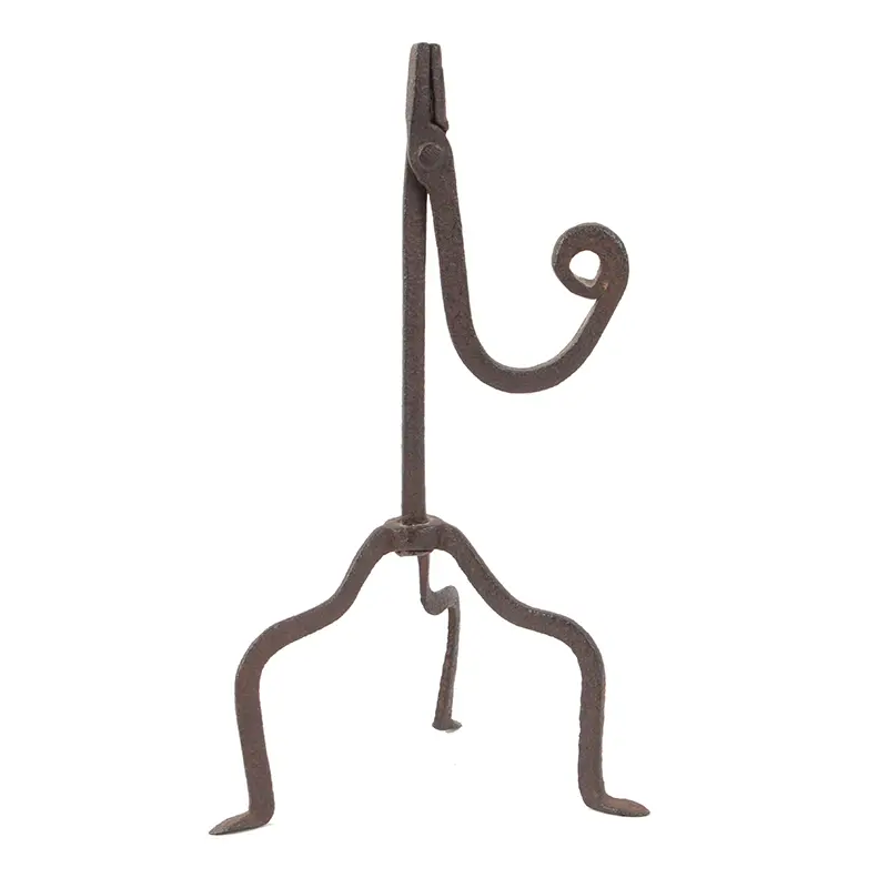 Knee-Base Rushlight Holder, Featuring Human-form Legs