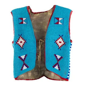Native American Fully Beaded Vest, Patriotic Composition and Traditional Design Inventory Thumbnail