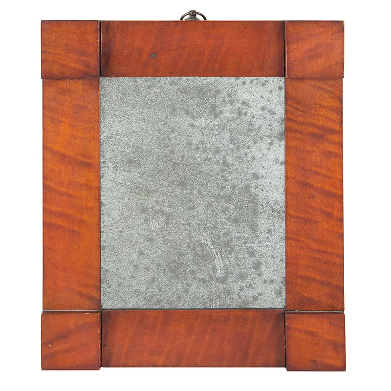 Tiger Maple Mirror, Curly Maple Veneered Looking Glass
