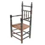 843-626_3_American-Pilgrim-Century-Carver-Chair-in-Blue-Paint