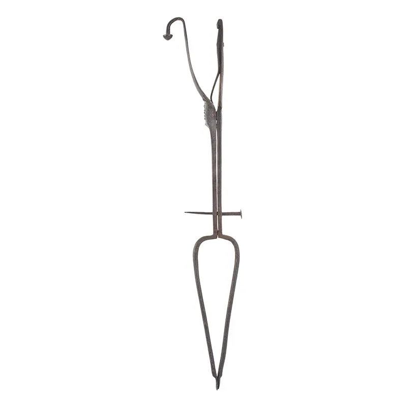 Pipe Tongs, Ember Tongs, Pipe Tamper and Pick, Wrought Iron, File Work