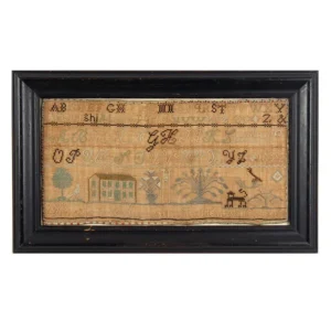 Needlework Sampler, Wrought by Asenath Ludden, AE 12 Years Inventory Thumbnail