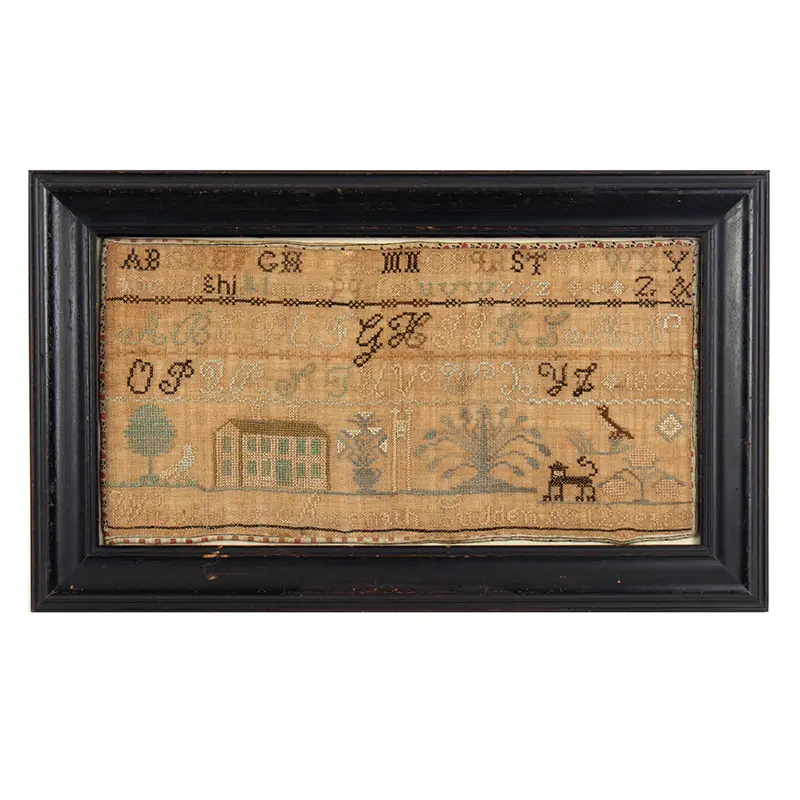 Needlework Sampler, Wrought by Asenath Ludden, AE 12 Years