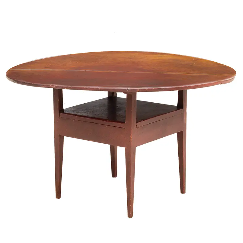 Hutch Table, Chair Table, Tapered legs, Original Red Paint, Great Surface
