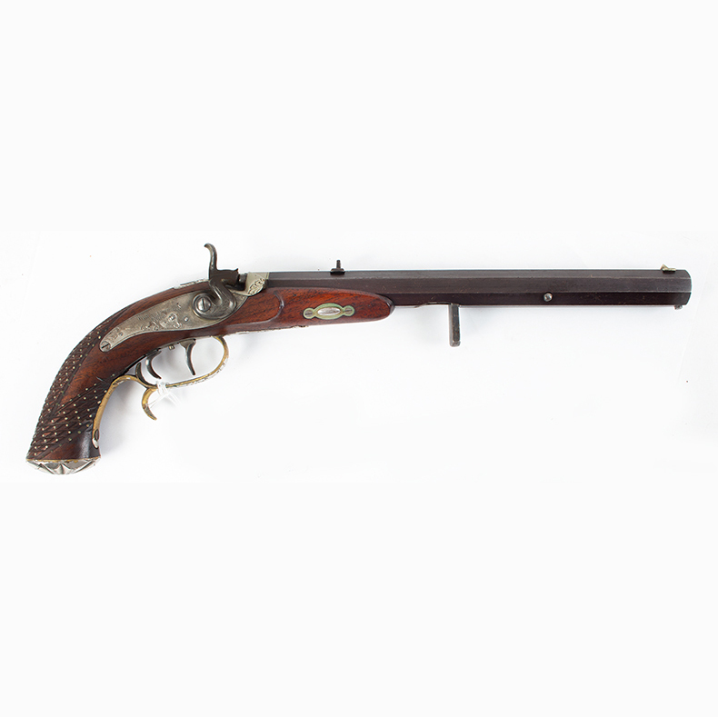 Rare William Wurfflein Philadelphia Percussion “Zimmerschützen” Parlor Target Pistol Inventory Thumbnail