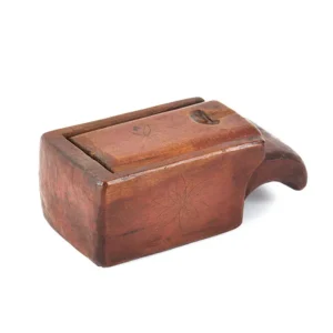 Carved Slide-lid Box with Handle and Incised Compass Stars Inventory Thumbnail