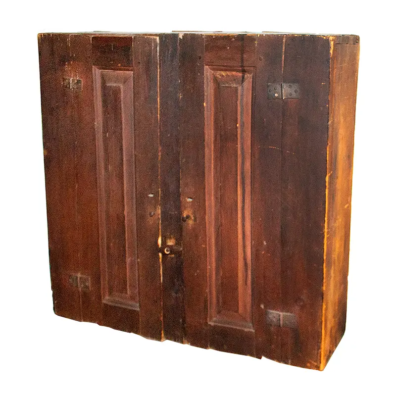 Hanging Wall Cupboard, Raised Panel Doors, Outstanding Color & Patina