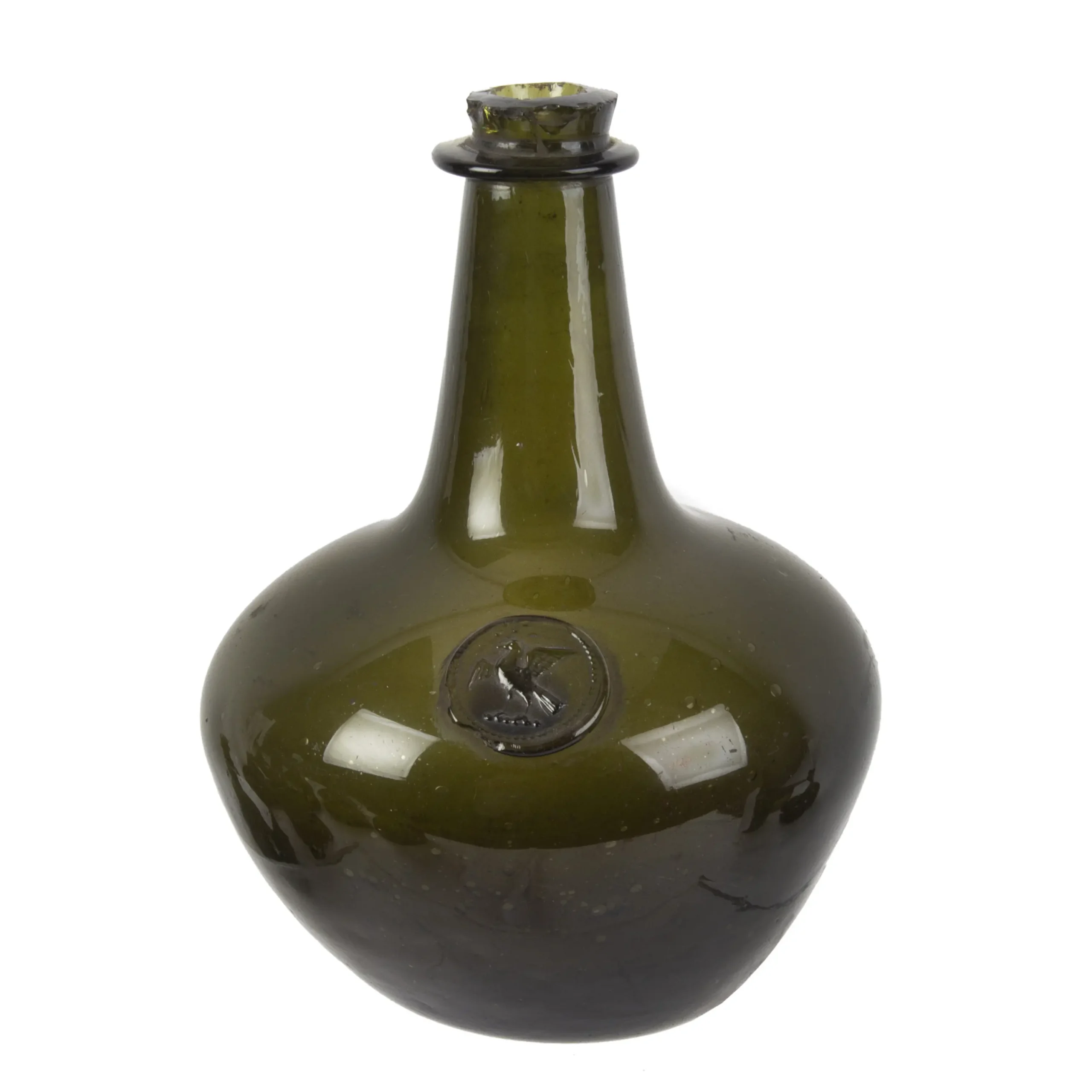 English Sealed Bottle, Transitional Shaft and Globe, Family of Clarke, Bridwell