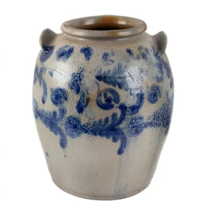 19th Century Six-Gallon Cobalt Decorated Stoneware Jar from Maryland Inventory Thumbnail