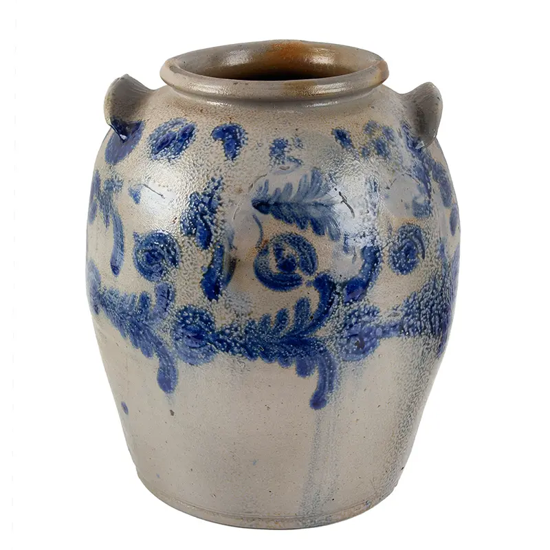 19th Century Six-Gallon Cobalt Decorated Stoneware Jar from Maryland