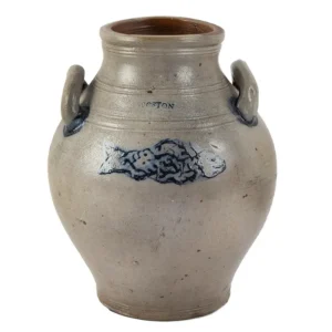 Late 18th Century Stoneware Jar Made by Jonathan Fenton in Boston Inventory Thumbnail