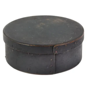 New England Bentwood Pantry Box in Original Green Paint Inventory Thumbnail