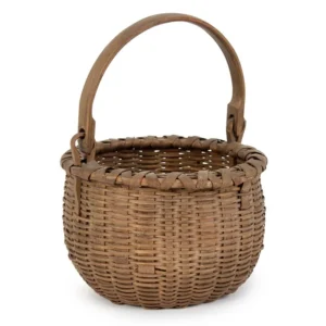 Small, Woven Splint Swing Handle Taconic Basket, Bushwacker, Taghkanic Inventory Thumbnail