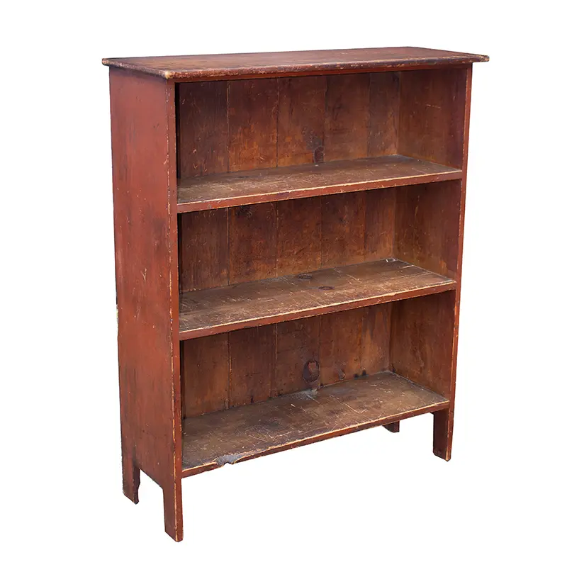 Bookcase, Original Red Paint