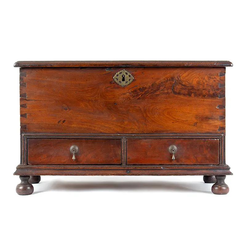 Chippendale Miniature Blanket Chest, Dower Chest, William, and Mary Features