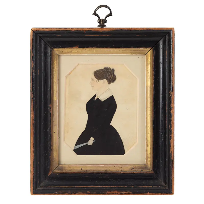 Miniature Portrait, Woman Holding Fan, In the Circle of the Dalee Family