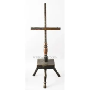 Floor Candlestand, Adjustable Screw Post, Original Painted Surface Inventory Thumbnail