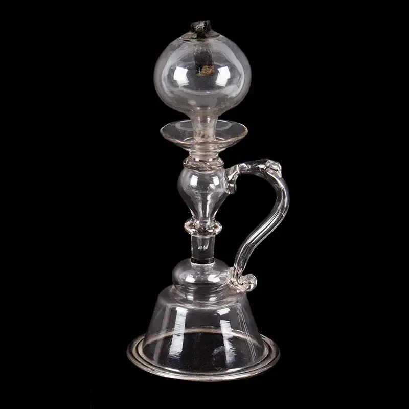 Free Blown Glass Lace-Maker’s Oil Lamp, Night Light
