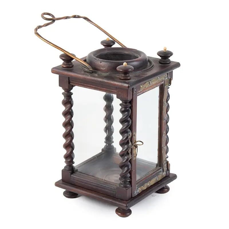 English Portable Candlestick Lantern