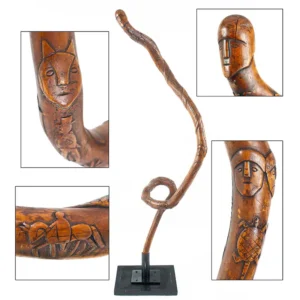 American Folk Art Crooked Root Cane, Undisturbed Original Surface Inventory Thumbnail