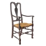 859-121_1_Queen-Anne-Armchair,-NE,-Red-Resin-Stain,-Curved-Rail,-Brush-Feet