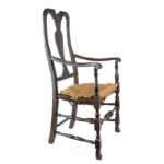 859-121_4_Queen-Anne-Armchair,-NE,-Red-Resin-Stain,-Curved-Rail,-Brush-Feet
