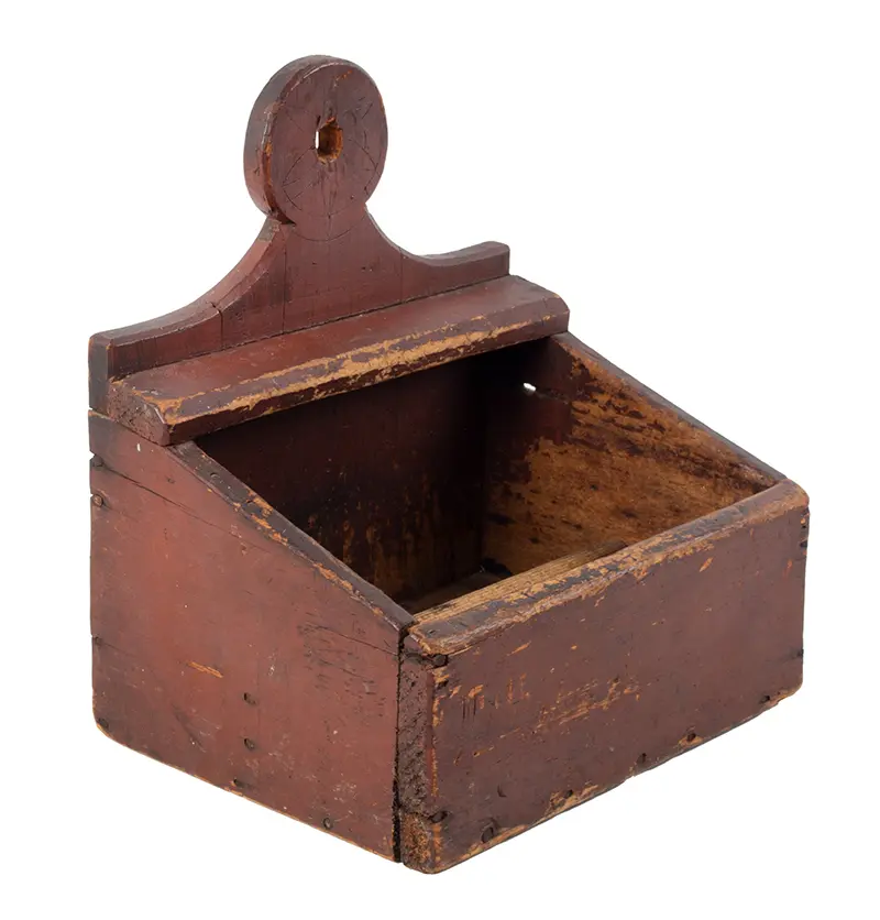 Wall Box, Candle Box in Desirable Original Red Paint